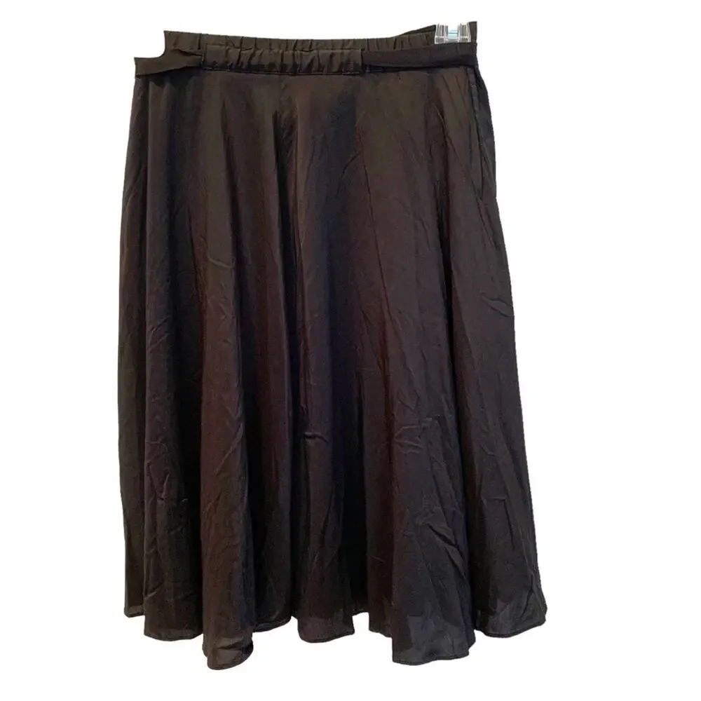 Adidas SLVR Black Volume Silk Blend Sport Skirt NWT Deadstock Size XS